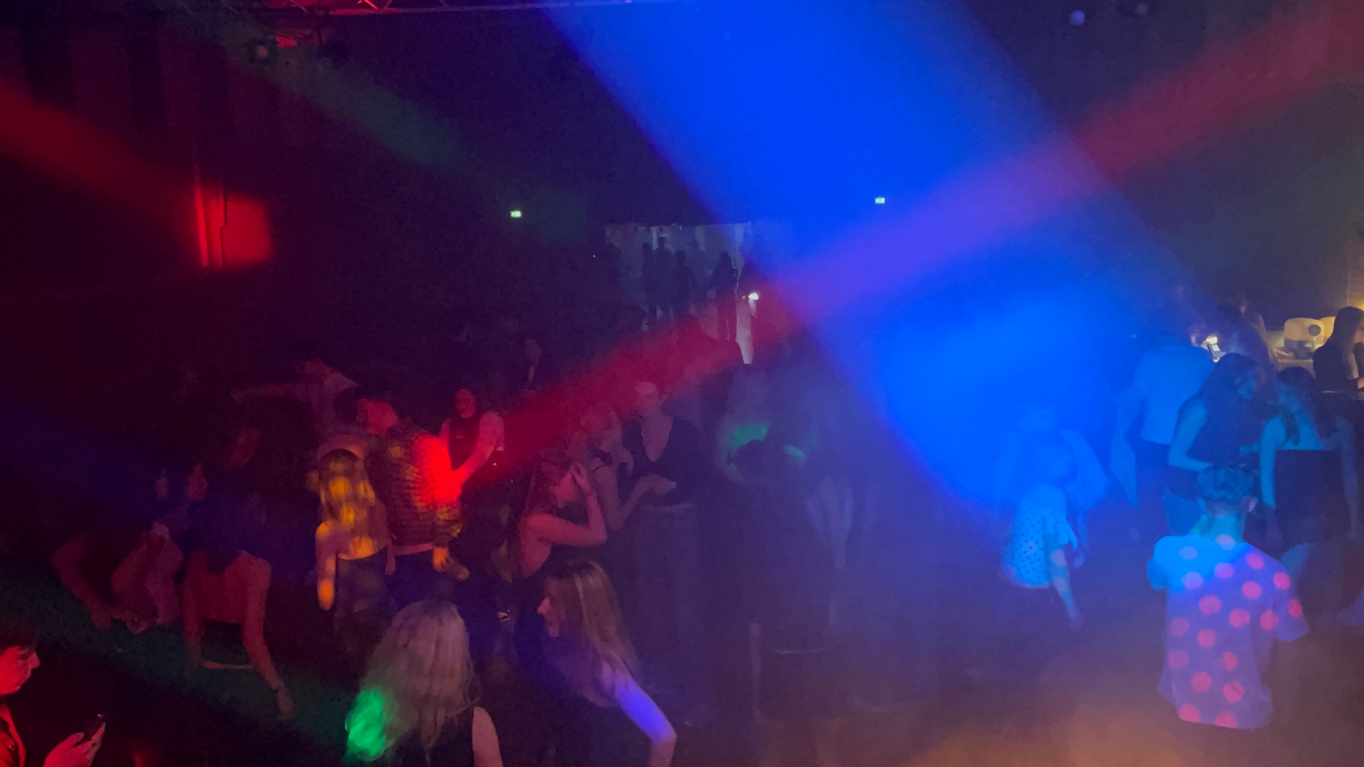 Dansegulv med lyseffekter på Haslev Gymnasium